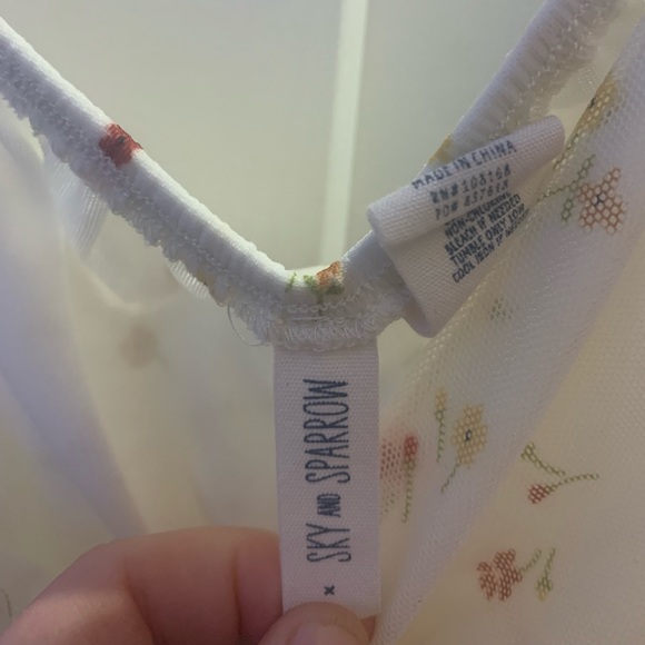 TILLYS sky and sparrow sheer blouse - Picture 3 of 3